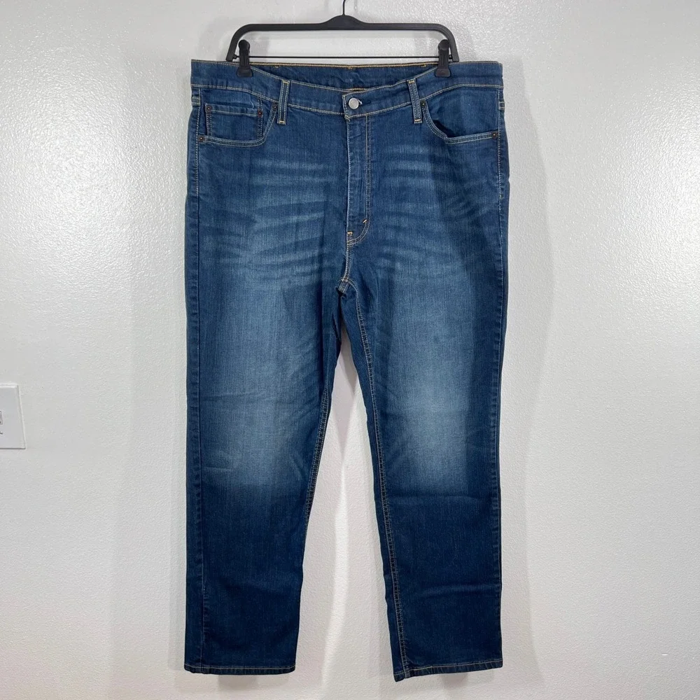 Levi's 514‎ Men's Straight Fit Jeans Blue Wash Stretch Denim W40 X L32 Fit 30